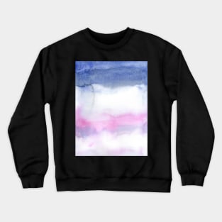 Ombre Watercolor Texture with Indigo and Pink Crewneck Sweatshirt